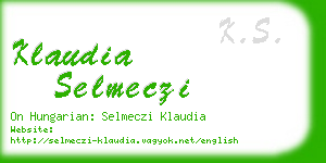 klaudia selmeczi business card